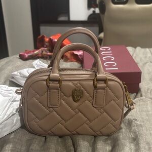 Kurt Geiger Quilted Tan Mini Bag